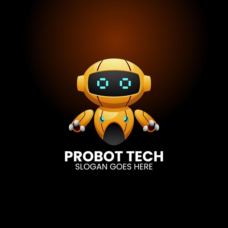 Vector vector logo ilustración robot gradiente estilo colorido