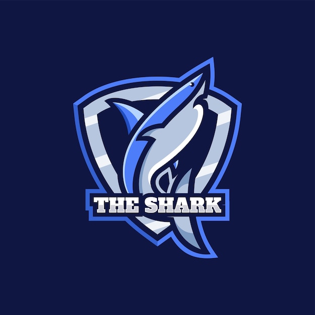 Vector logo ilustración shark e deporte y estilo deportivo
