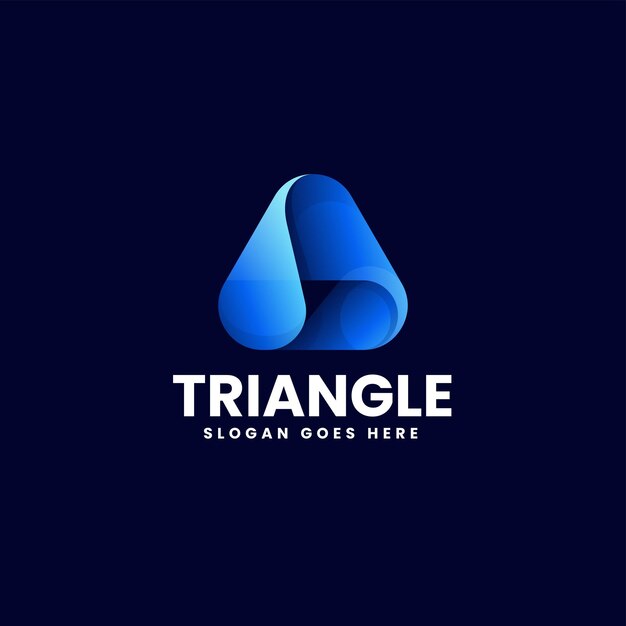 Vector Logo Ilustración Triángulo Estilo Colorido Degradado