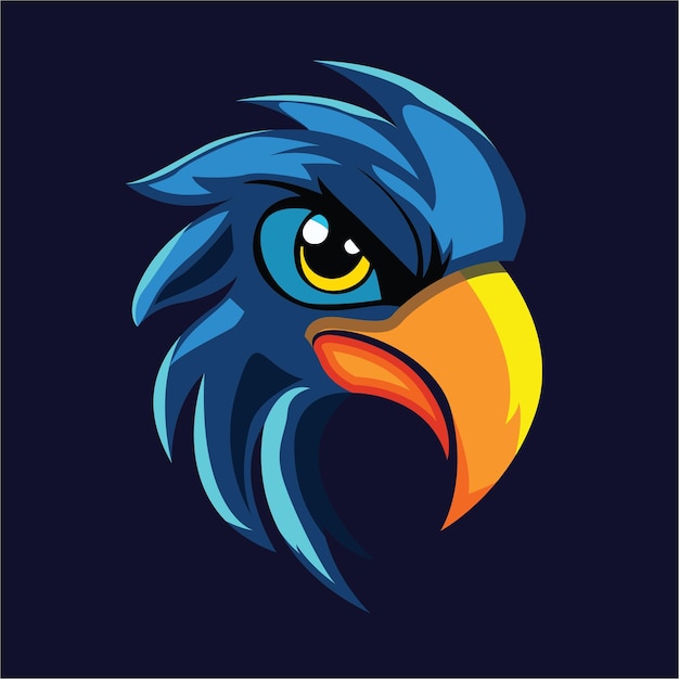 Vector de logo de mascota cabeza de águila
