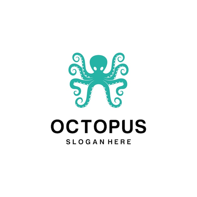 Vector logo de mascota de pulpo