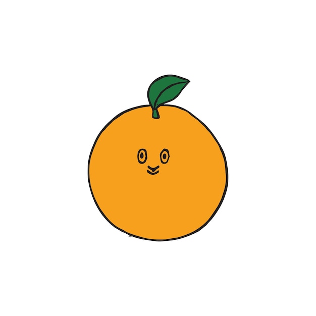 Vector logo naranja en un estilo plano moderno