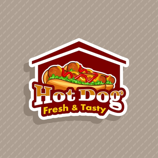 Vector logo de perro caliente