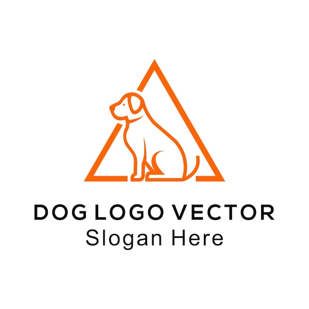 Vector vector logo de perro