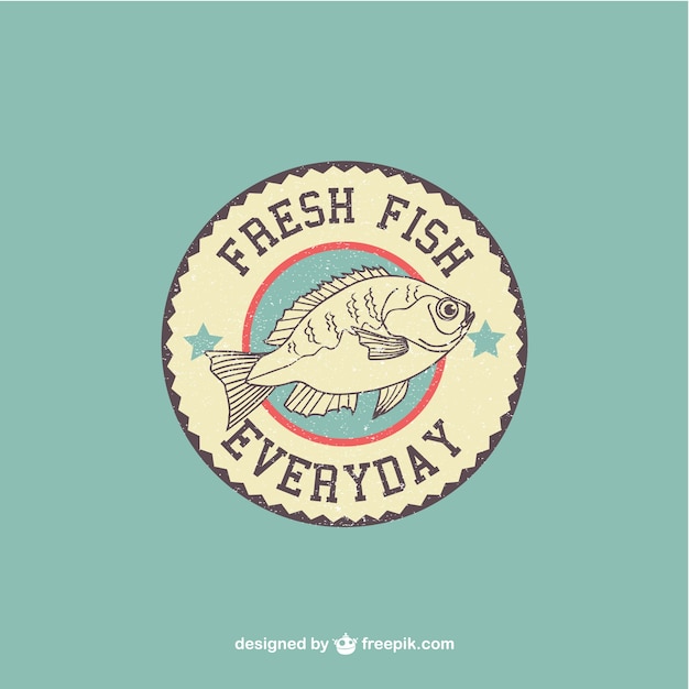 Vector logo de pescado fresco