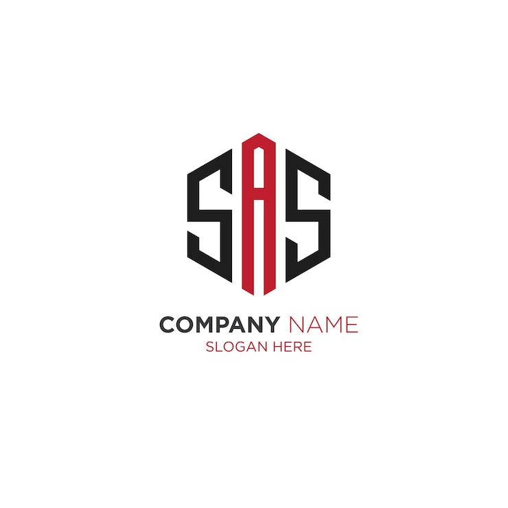 Vector vector logo sas monograma mejor calidad premium para su empresa