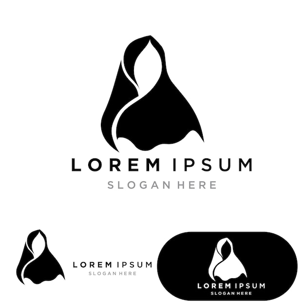 Vector logo y símbolo de hijab