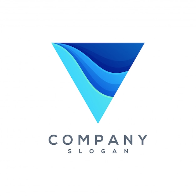 vector logo de triangle wave listo para usar