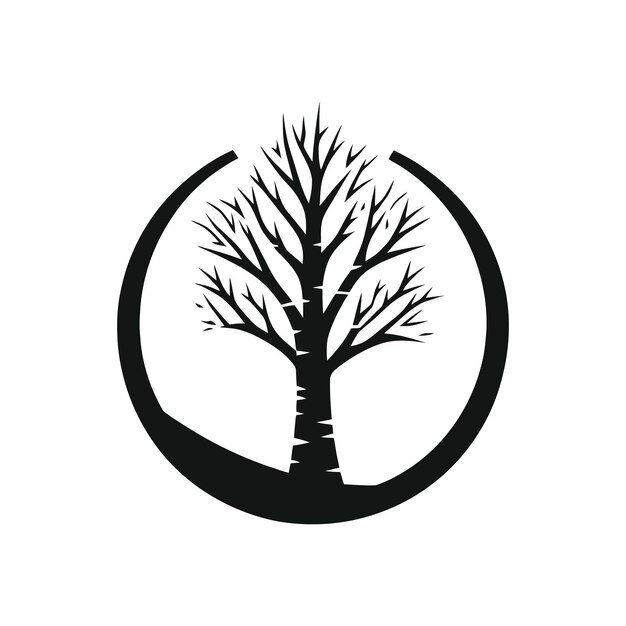 Vector de logotipo de abedul de la Comunidad del Mundo Verde para iniciativas ambientales