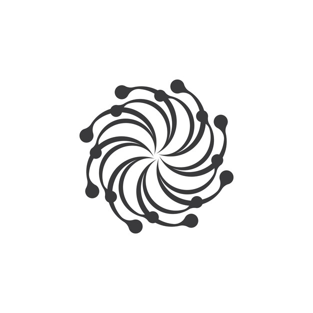 Vector de logotipo abstracto de círculo giratorio