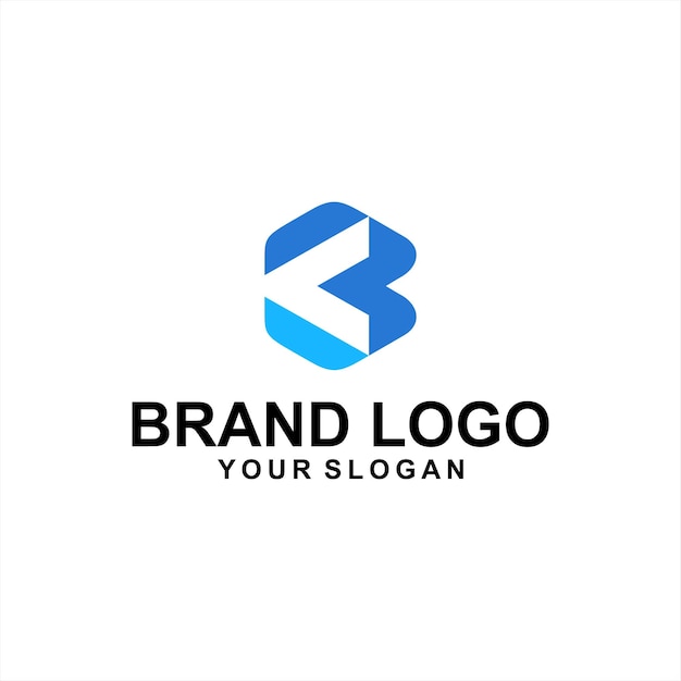 vector de logotipo abstracto de letra B