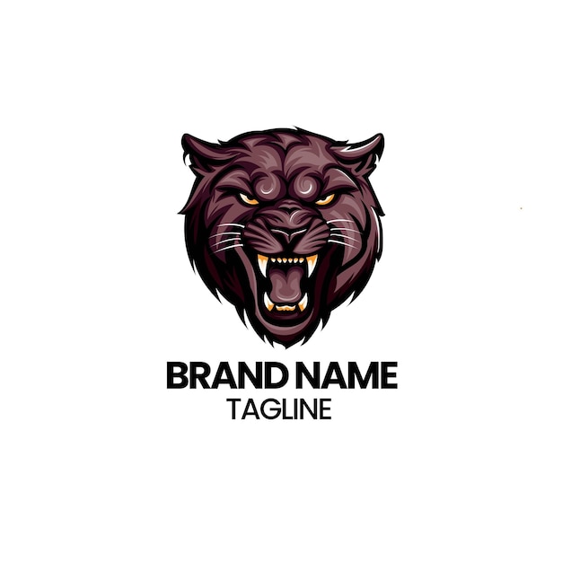 El vector de logotipo abstracto oscuro de Panther Gaming en un Eps