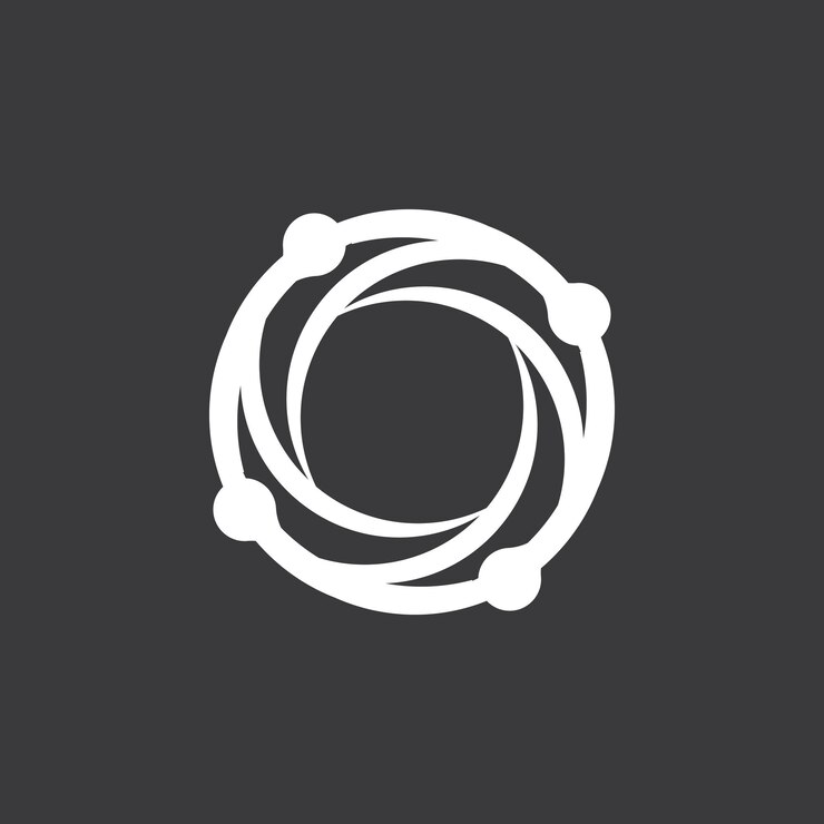 Vector vector de logotipo abstracto de remolino de anillo circular