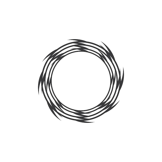 Vector de logotipo abstracto de remolino de anillo circular