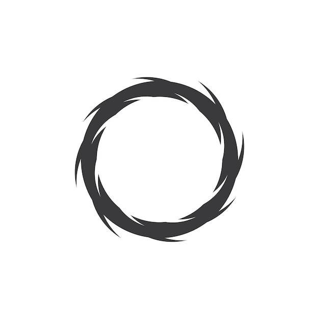 Vector de logotipo abstracto de remolino de anillo circular
