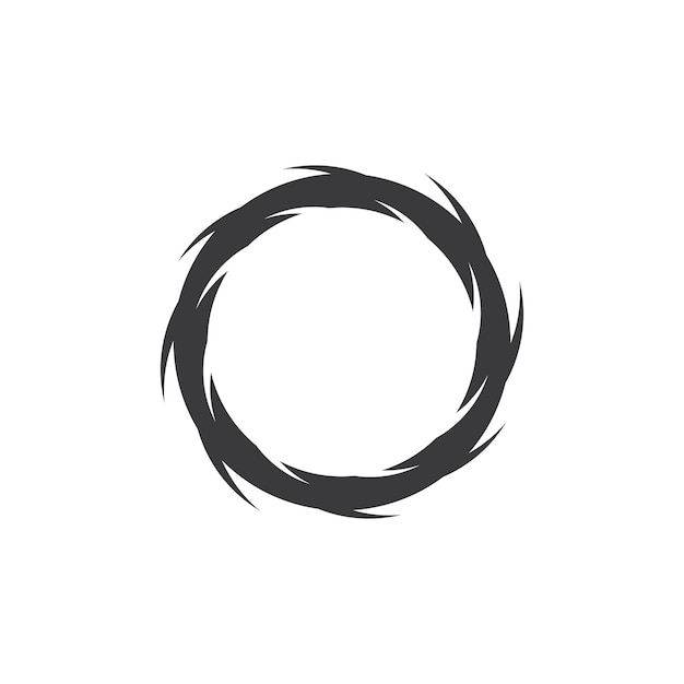 Vector de logotipo abstracto de remolino de anillo circular