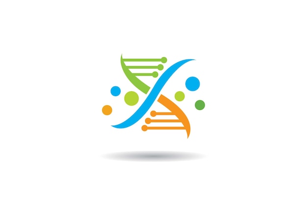 Vector de logotipo de ADN Gen