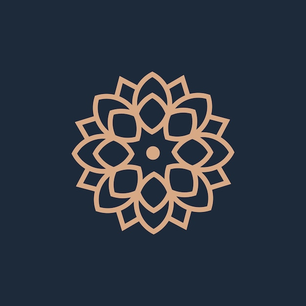 Vector del logotipo del adorno floral
