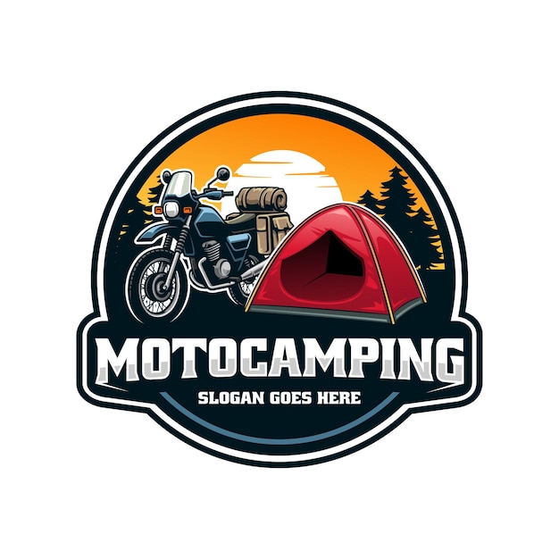 El vector del logotipo de adventure motor camping