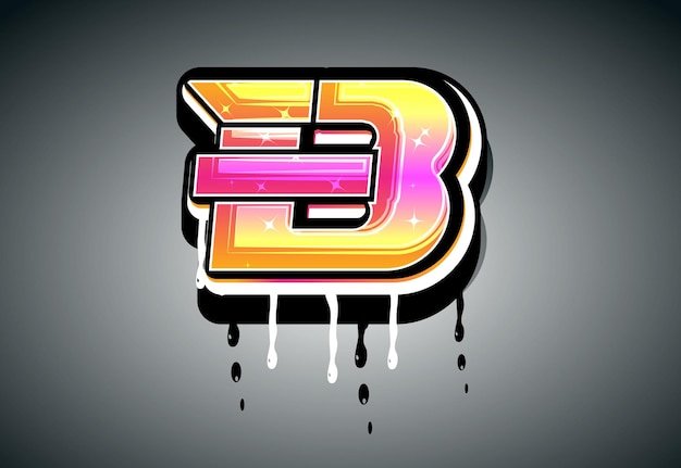Vector de logotipo de alfabeto de letra femenina B