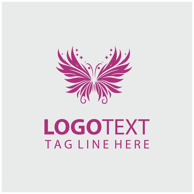 Vector del logotipo del ángel de las hadas