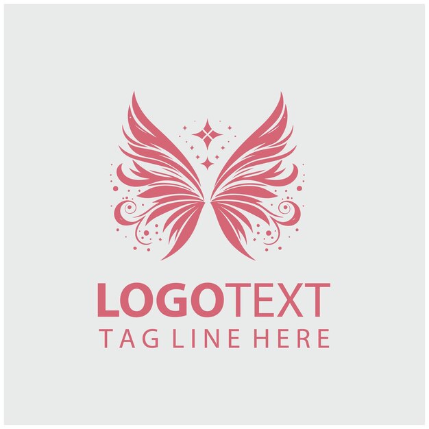 Vector del logotipo del ángel de las hadas