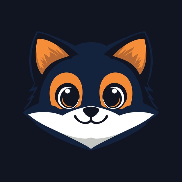 Vector de logotipo de animal zorro muy lindo