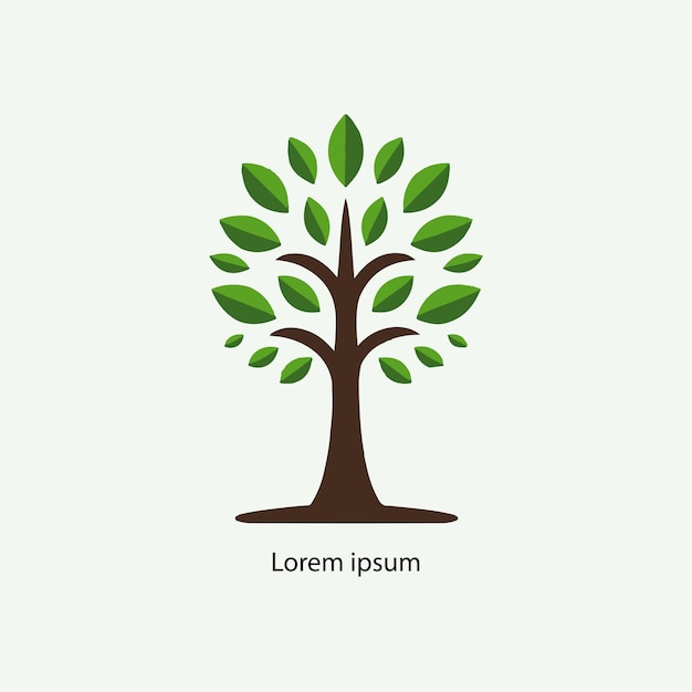vector del logotipo del árbol para la marca