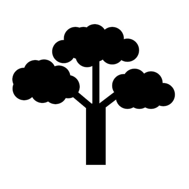 Vector de logotipo de árbol negro