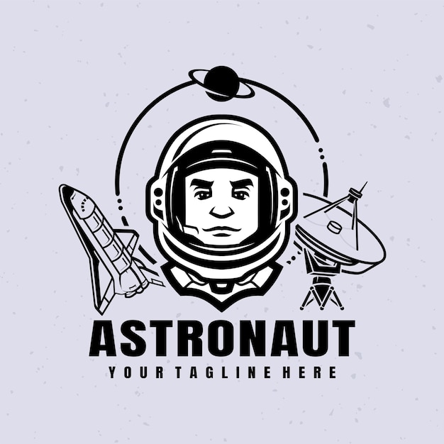 vector de logotipo de astronauta premium