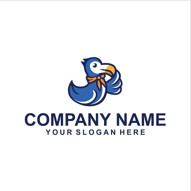 vector de logotipo de aves de dibujos animados