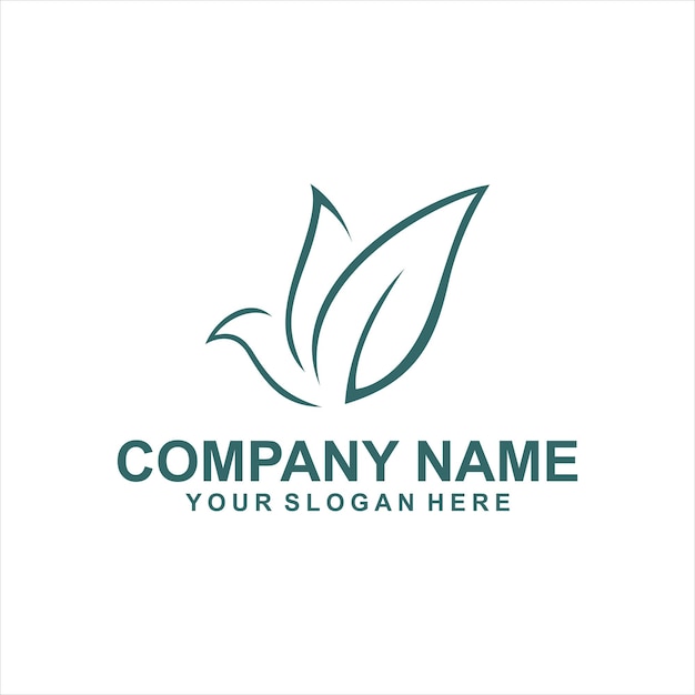vector de logotipo de aves de hoja