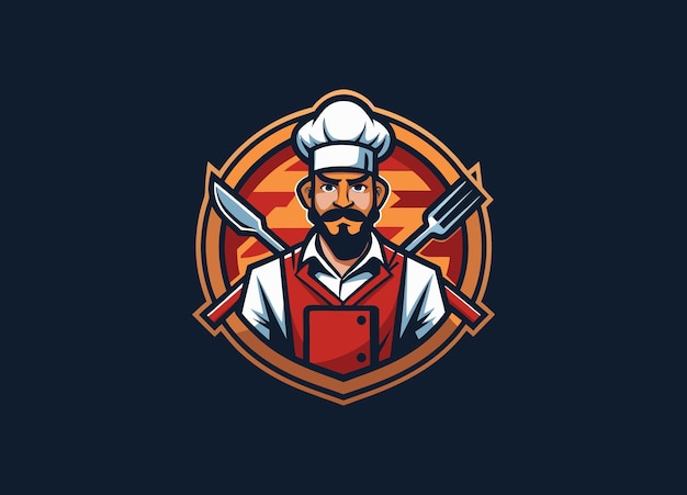 Vector de logotipo de barbacoa con logotipo de bbq y concepto de fuego