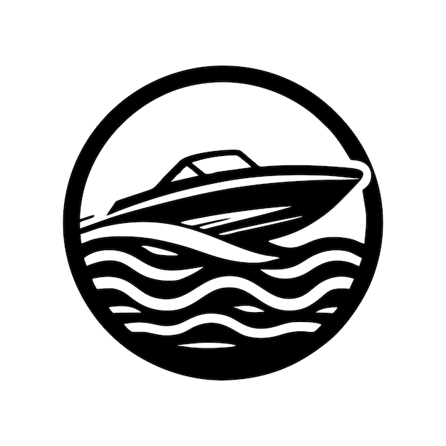 Vector del logotipo del barco de velocidad Vector de la ilustración del barco de velocidade