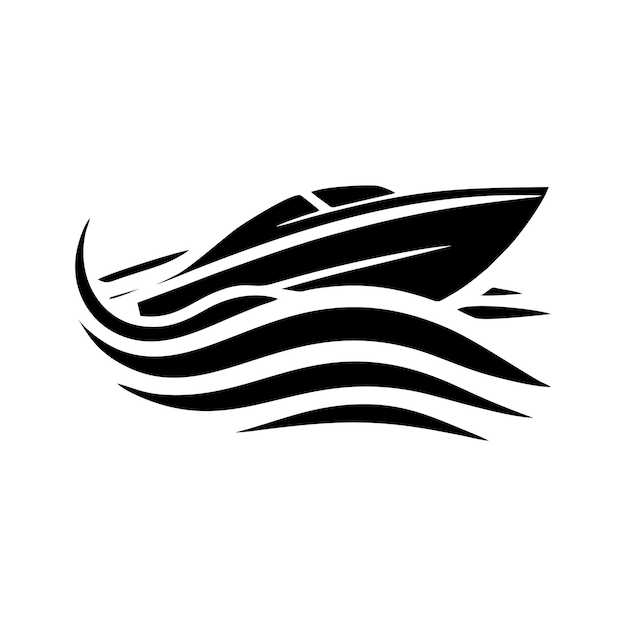Vector del logotipo del barco de velocidad Vector de la ilustración del barco de velocidade