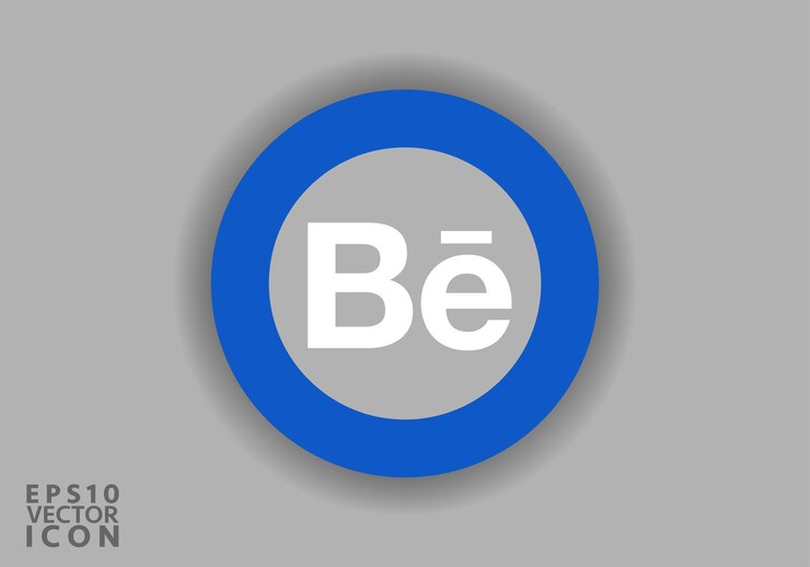 Vector el vector del logotipo de behance es una representación estilizada del logotipo de la popular aplicación de redes sociales
