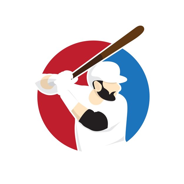 Vector de logotipo de béisbol Insignia de beisbol círculos logotipo del equipo de deporte identidad ilustración de vector
