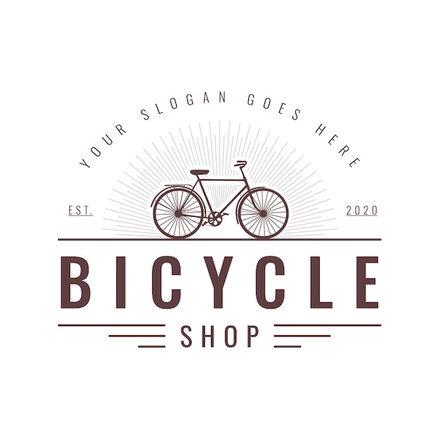 Vector del logotipo de la bicicleta antigua