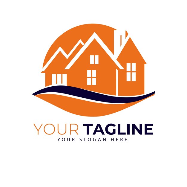 Vector de logotipo de bienes raíces de la casa vector de logotipo