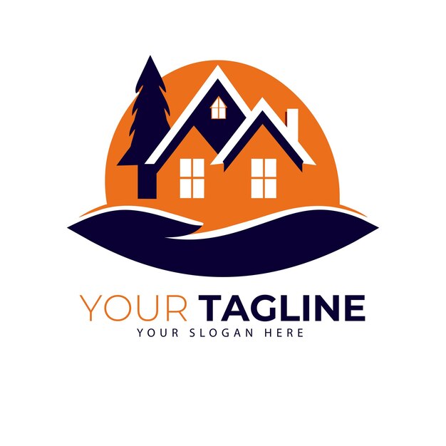 Vector de logotipo de bienes raíces