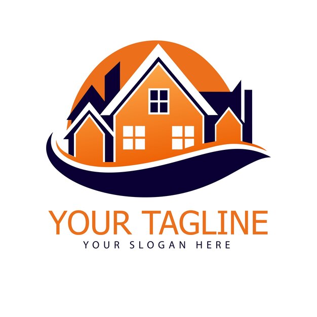 Vector de logotipo de bienes raíces