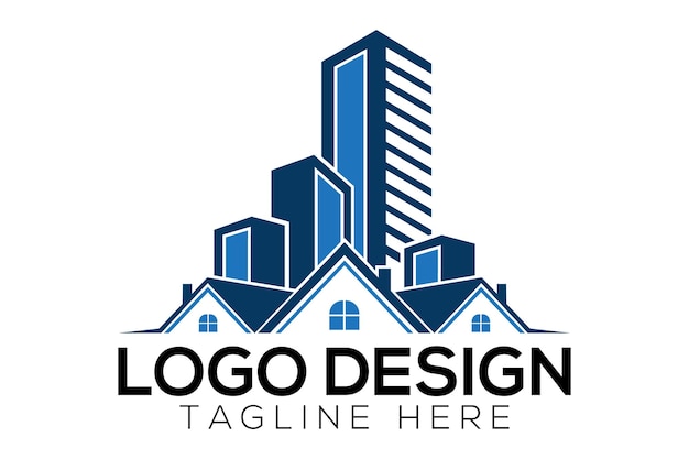 Vector de logotipo de bienes raíces
