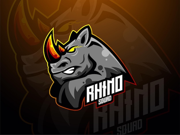 Vector el vector del logotipo de big rhino esport