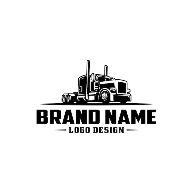 Vector de logotipo de big rig de camión americano de la industria de camiones