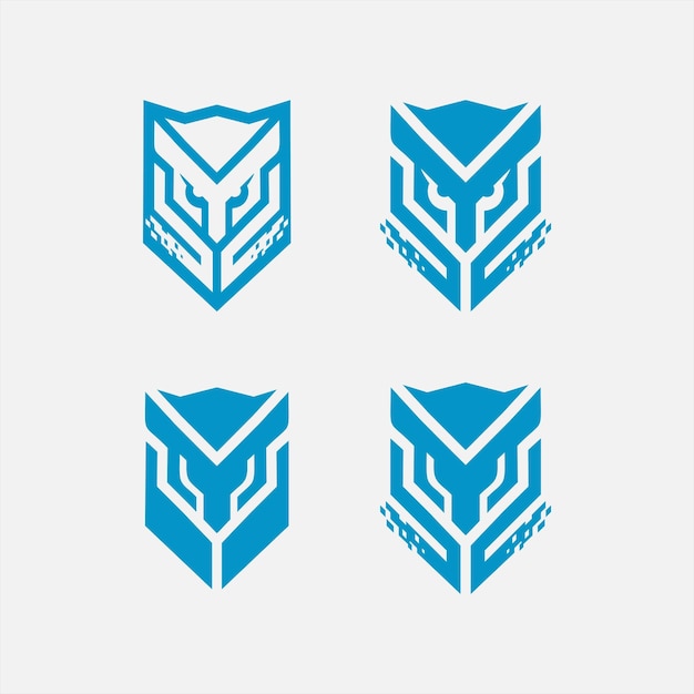 Vector del logotipo del búho de seguridad