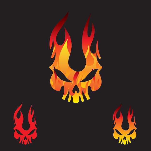 El vector del logotipo Burning Skull se puede utilizar con fines de entretenimiento y medios para productos o moda