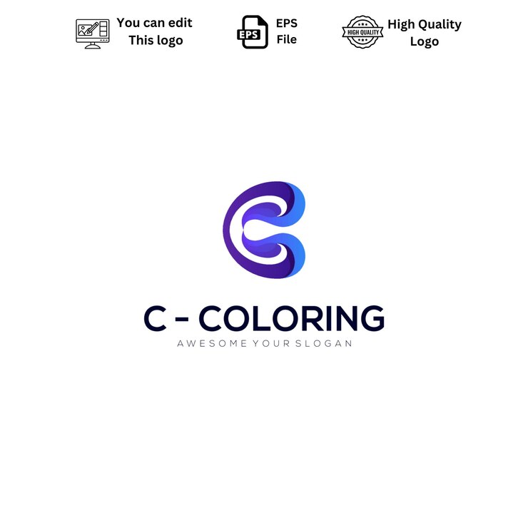 Vector vector de logotipo c moderno y minimalista