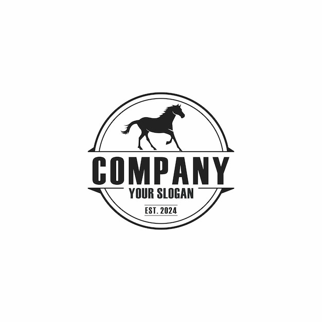 Vector de logotipo de caballo de carreras