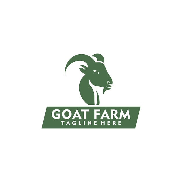vector de logotipo de cabeza de cabra y logotipo de cabra vectorial
