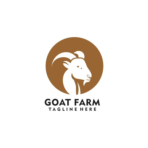 vector de logotipo de cabeza de cabra y logotipo de cabra vectorial